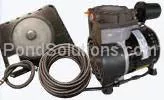 1/4 HP Rocking Piston Pond Aeration System With Weighted Tubing and Deluxe Locking Cabinet
