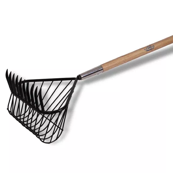 10 TINE ORIGINAL BASKET RAKE-6 FT. HANDLE- NOW WITH STAINLESS TEETH !