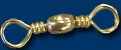 #5 Brass Barrel Swivel, Bag of 100 Swivels
