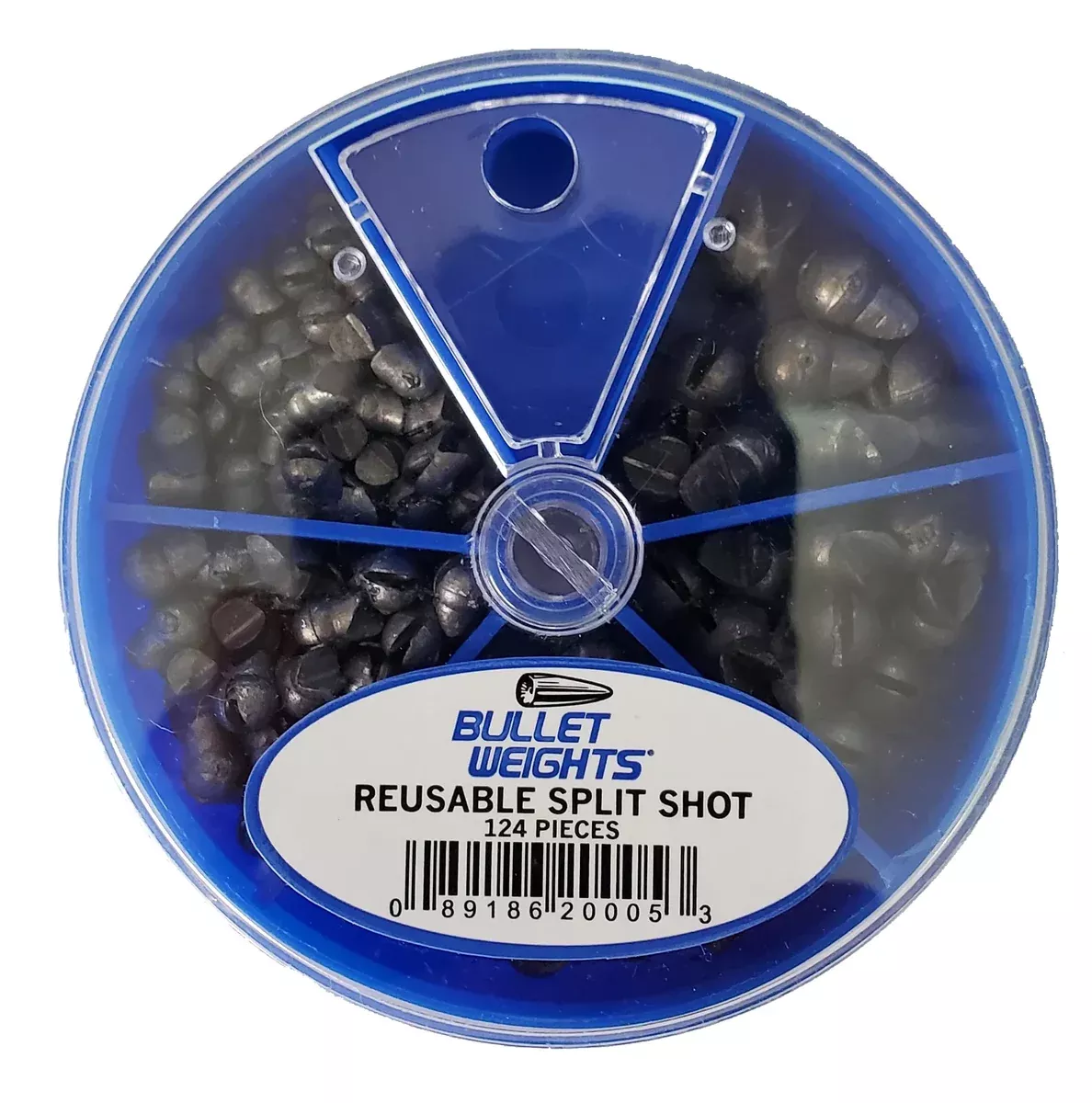 Bullet Weights Reusable Split Shot Selector 124 pc