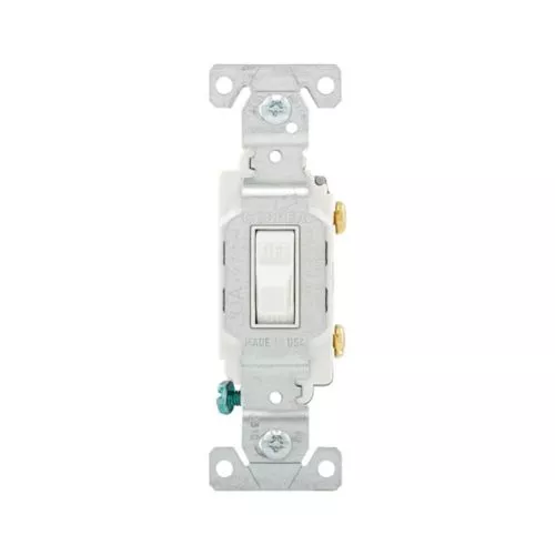 Eaton Commercial Grade Toggle Switch - 20A - 120/277V - White