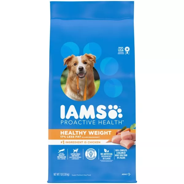 IAMS ProActive Health Adult Healthy Weight Control Dry Dog Food with Real Chicken, 7 lb. Bag