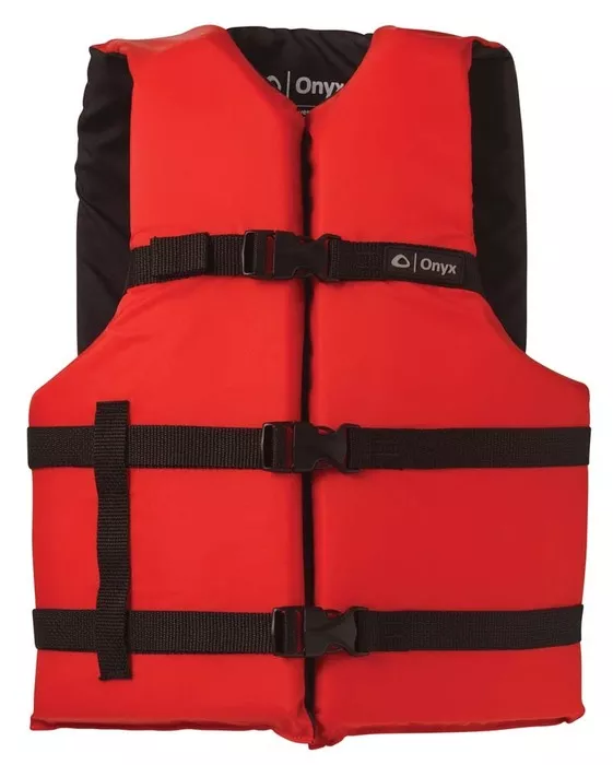 Onyx General Purpose Life Jacket -Adult Universal - Red