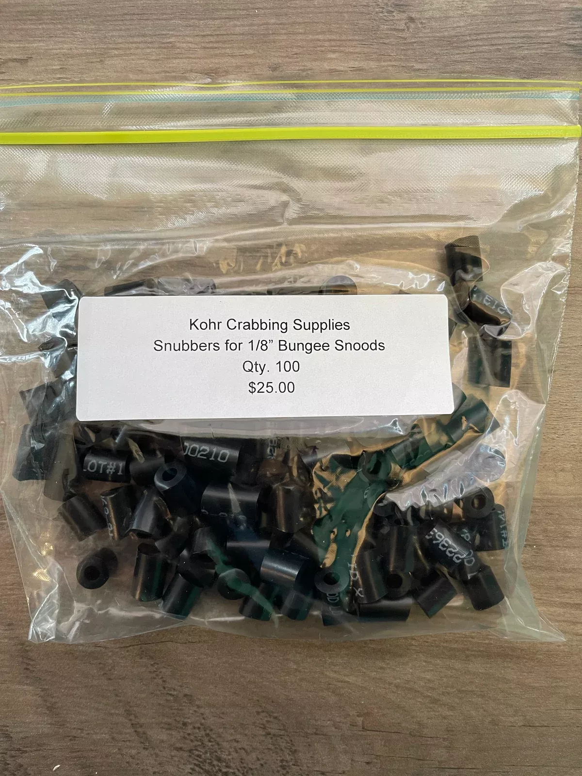 Snubbers for 1/8” Bungee Snoods