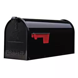 Solar Group Medium Black Post Mailbox E1100B00