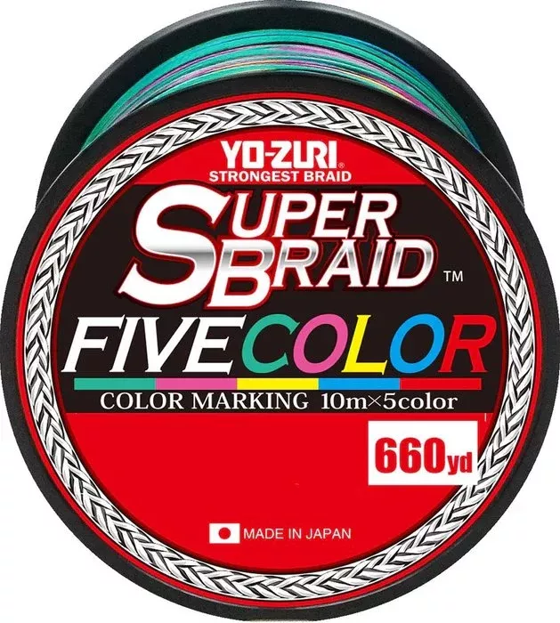 Yo-zuri SuperBraid- 5 Color- 30 lb. 660 yard