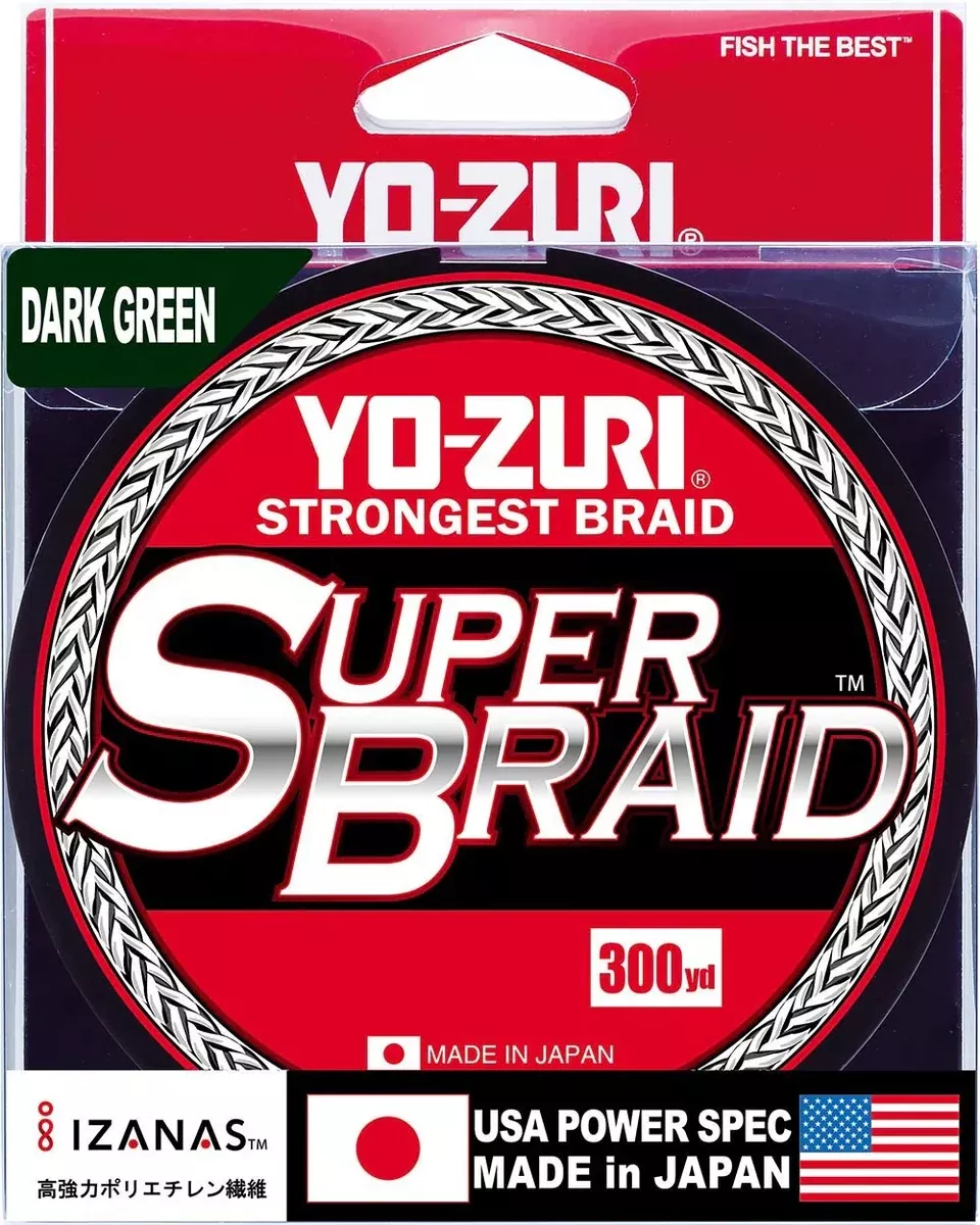 Yo-zuri SuperBraid- Dark Green- 10 lb. 300 yard