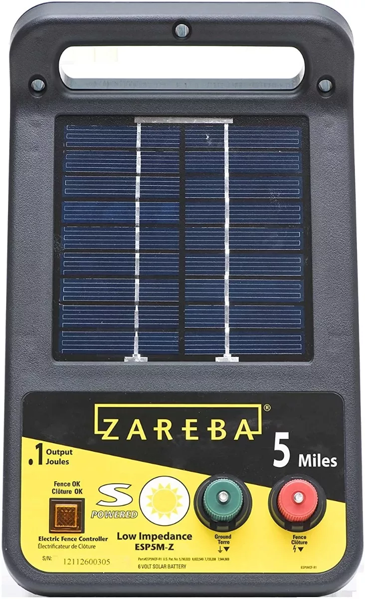 Zareba 5 Mile Solar Electric Fence Charger - Fencer ESP5M-BL