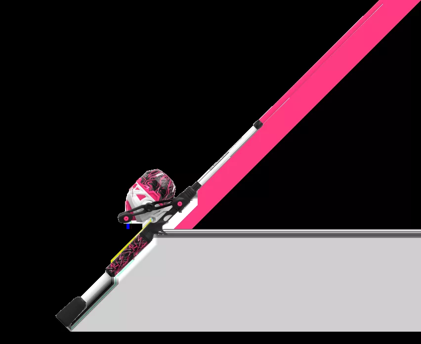 Zebco Roam Pink 6'0" 2pc Medium Spincast Combo