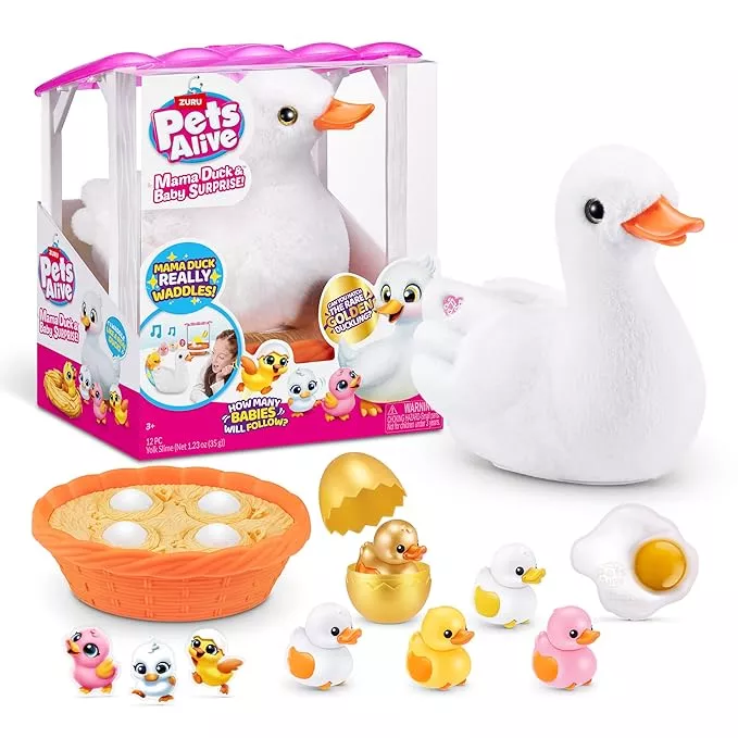 Zuru Pets Alive Mama Duck w/ 4 Surprise Eggs