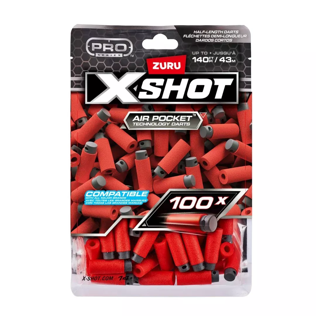 Zuru X-Shot Pro Series Half-Length Darts Refill Pack (100 Darts)